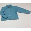 Wms Button French Jacket Teal